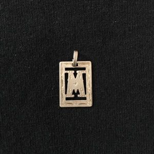 Sterling Silver 925 Letter M pendant